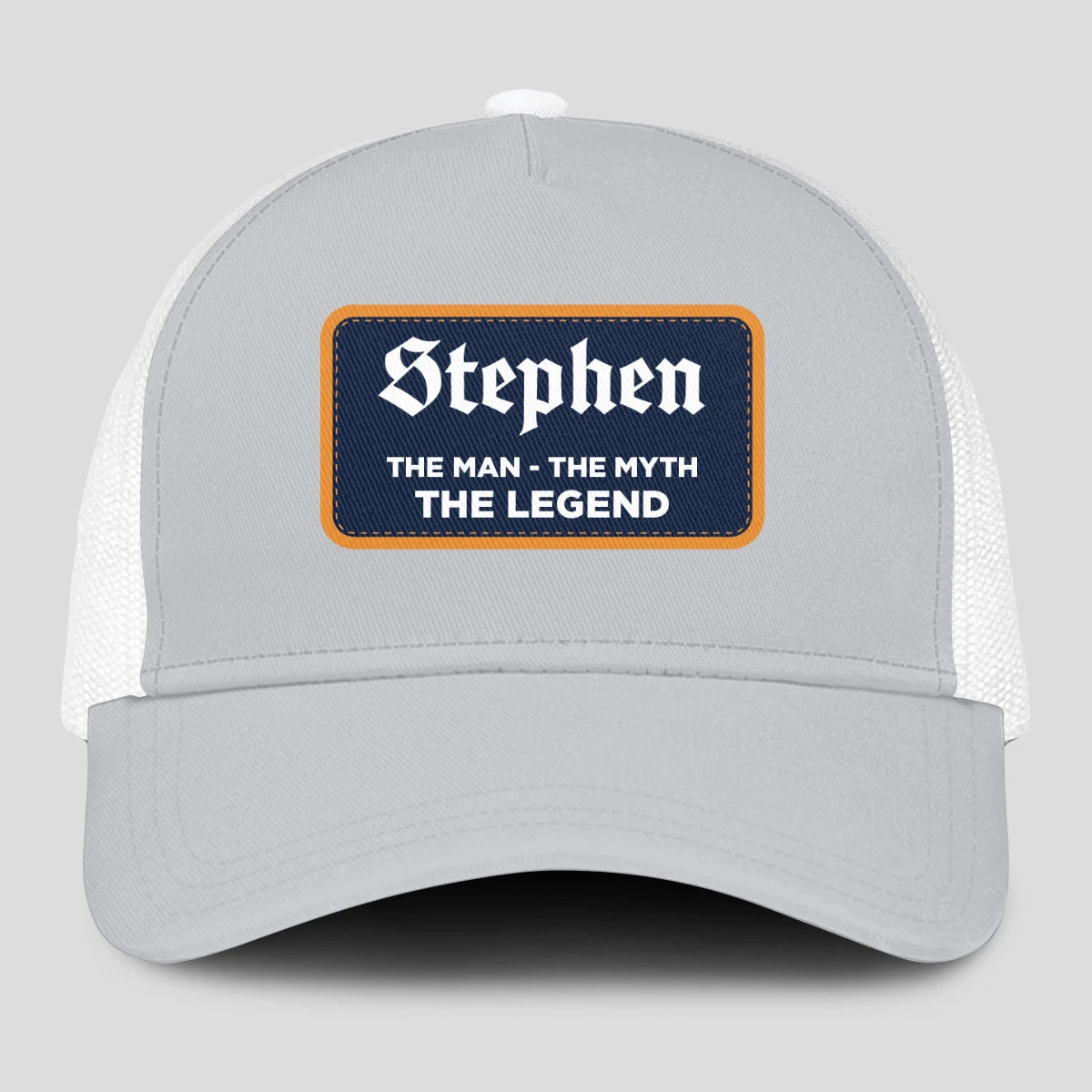 The Man The Myth The Legend Gray Mesh Cap STEPHEN 13K1 C204PF