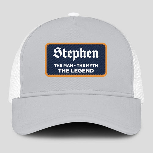 The Man The Myth The Legend Gray Mesh Cap STEPHEN 13K1 C204PF