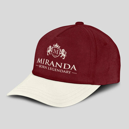 Born Legendary Burgundy And Beige Cap MIRANDA 13K1 C181PF