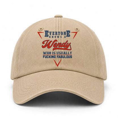 Everyone Knows A Your Name Who Is Usually Fucking Fabulous Washed Cap WENDY 13K1 C53PF