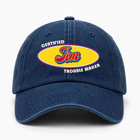 Certified Your Name Trouble Maker Washed Cap JIM 13K1 C73PF