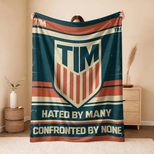 Hated By Many Confronted By None Retro Fleece Blanket TIM 13K1 BK58