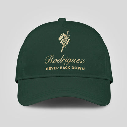 Never Back Down Lion And Sword Sage Green Cap RODRIGUEZ 13K1 C178PF
