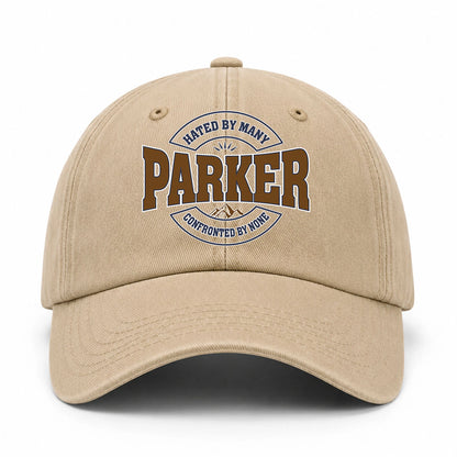 Hated By Many Confronted By None Washed Cap PARKER 13K1 C36PF