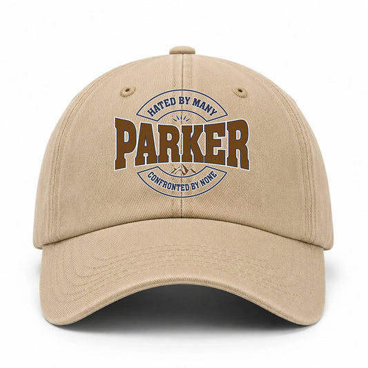 Hated By Many Confronted By None Washed Cap PARKER 13K1 C36PF