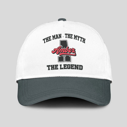 The Man The Myth The Legend Custom Initial Letter And Name Cap AMBER 13K1 C38PF