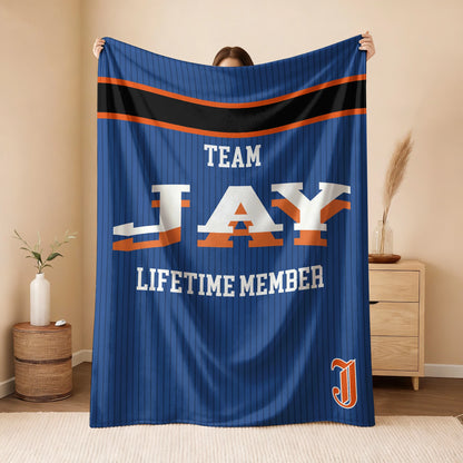 Team Your Name Lifetime Member Basketball Fleece Blanket JAY 13K1 BK47