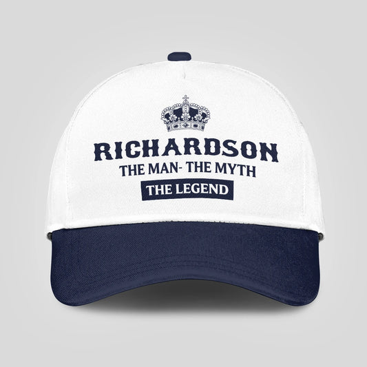 The Man The Myth The Legend King Crown Blue And White Cap RICHARDSON 13K1 C147PF