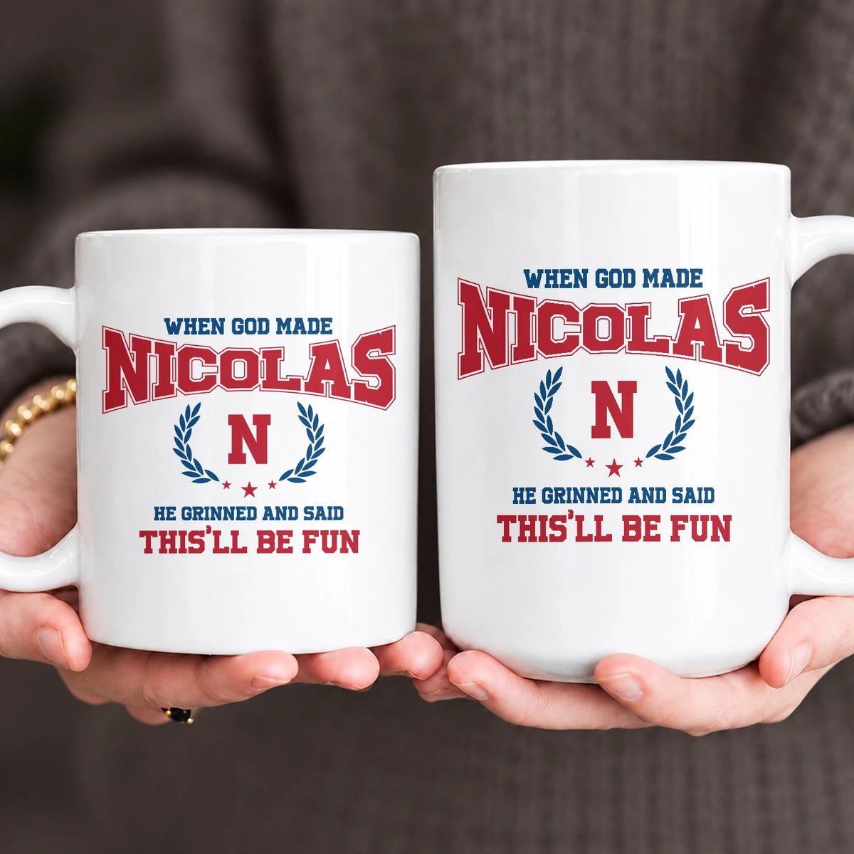 When God Made Your Name Personalized Mug NICOLAS 13K1 MG08
