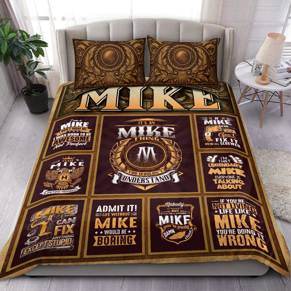 MIKE Limited Edition Personalized Bedding Set 13K1-BS3
