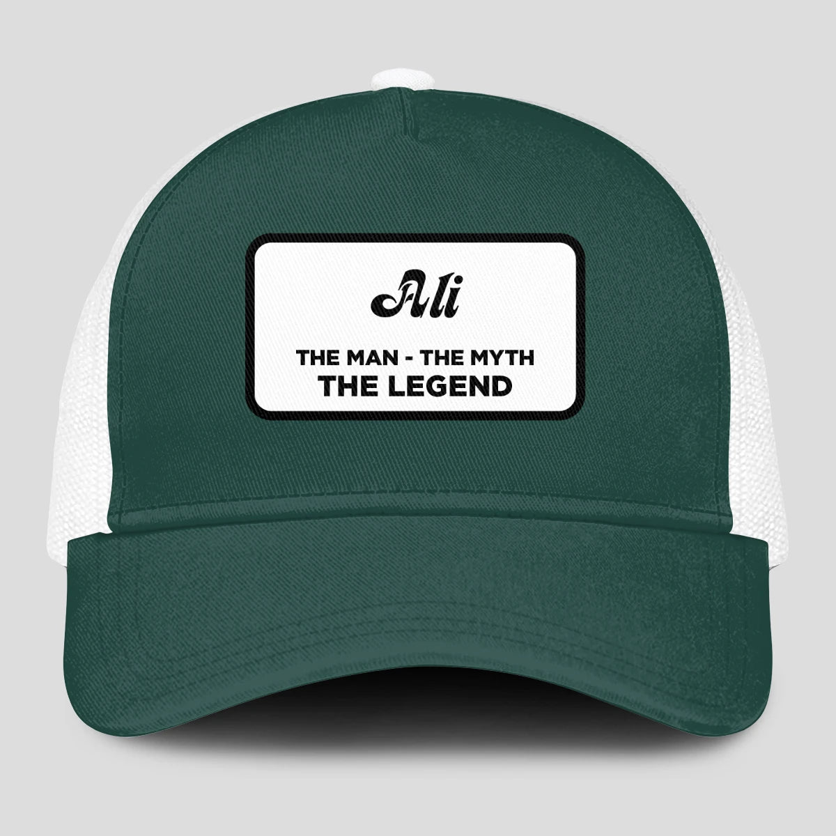 The Man The Myth The Legend Green And White Mesh Cap ALI 13K1 C198PF