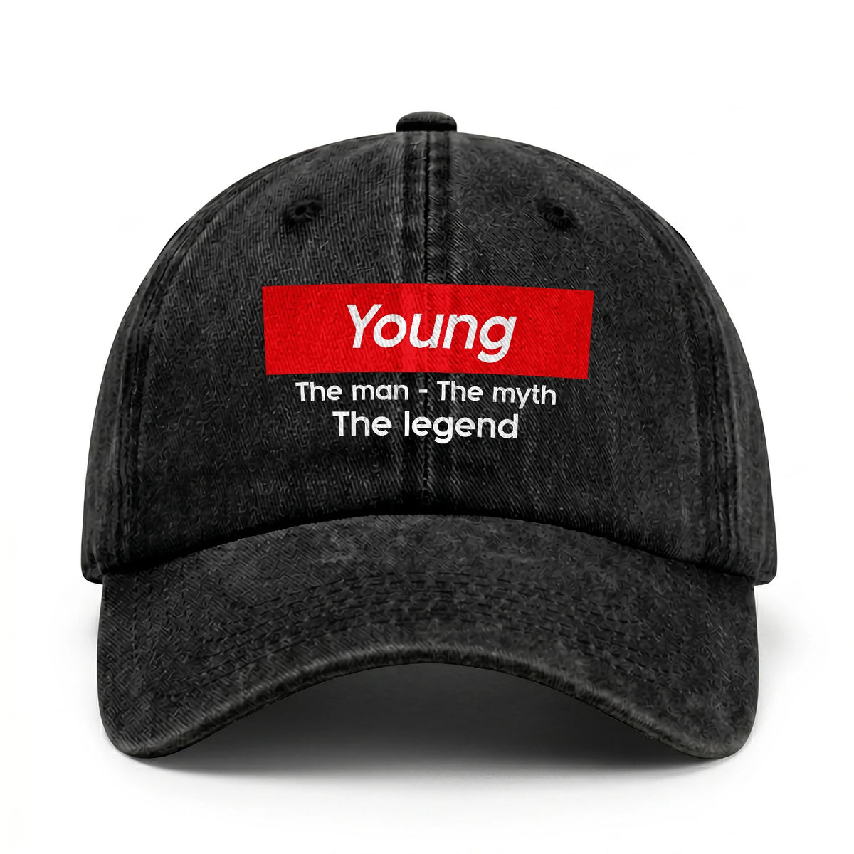 Your Name The Man The Myth The Legend Red Logo Washed Cap YOUNG 13K1 C130PF