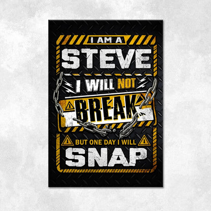 STEVE Motivational Rug – Black & Yellow Quote Carpet for Living Room 13K1-AR1