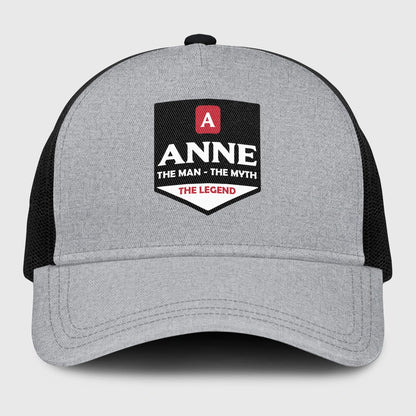 The Man The Myth The Legend Gray Mesh Cap ANNE 13K1 C189PF