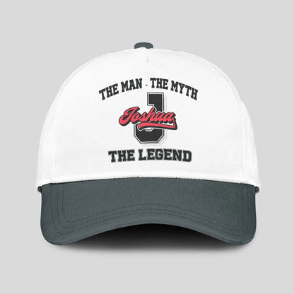 The Man The Myth The Legend Custom Initial Letter And Name Cap JOSHUA 13K1 C38PF