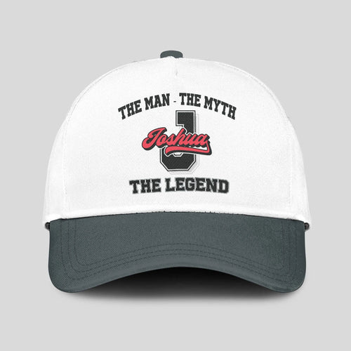 The Man The Myth The Legend Custom Initial Letter And Name Cap JOSHUA 13K1 C38PF