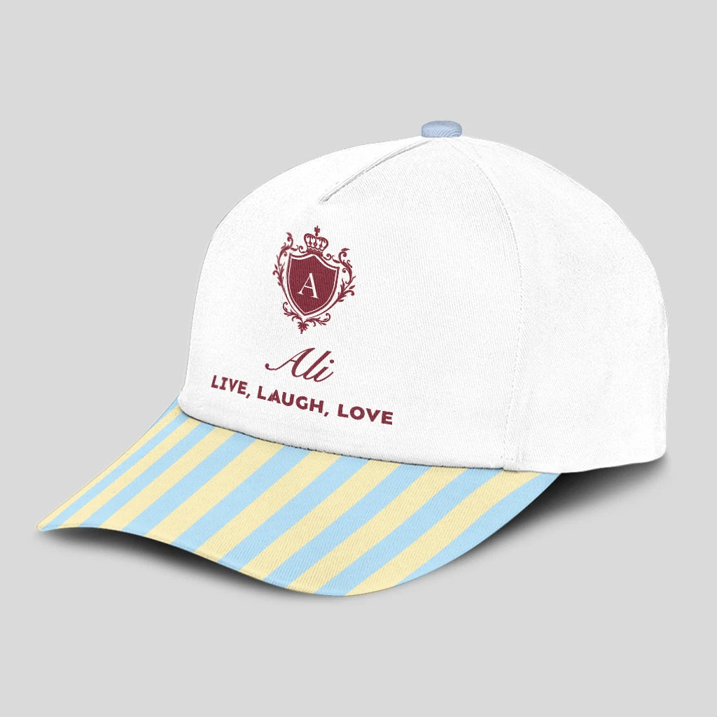 Live Laugh Love Blue And Yellow Luxury Cap ALI 13K1 C121PF