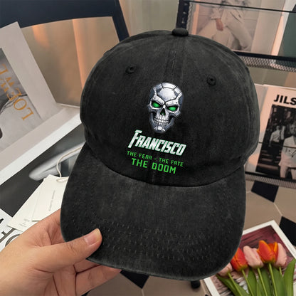 The Fear The Fate The Doom Skull Washed Cap FRANCISCO 13K1 C99PF