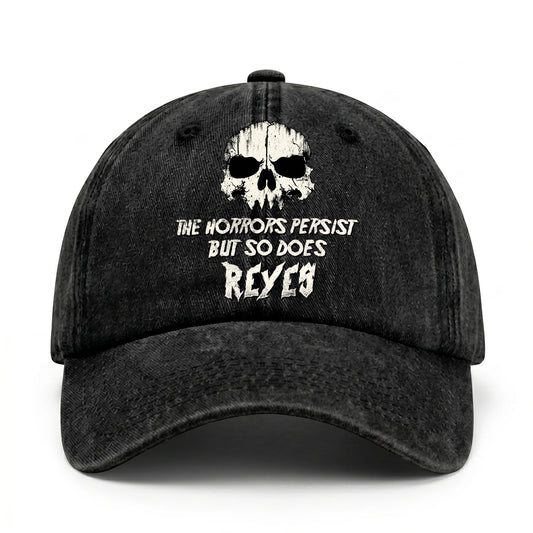 The Horrors Persist But So Does Your Name Cool Skull Washed Cap REYES 13K1 C134PF