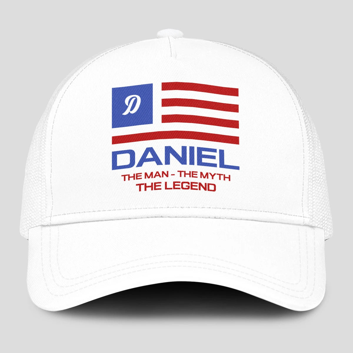 The Man The Myth The Legend America Flag Mesh Cap DANIEL 13K1 C193PF