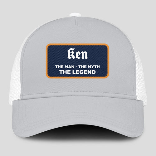 The Man The Myth The Legend Gray Mesh Cap KEN 13K1 C204PF