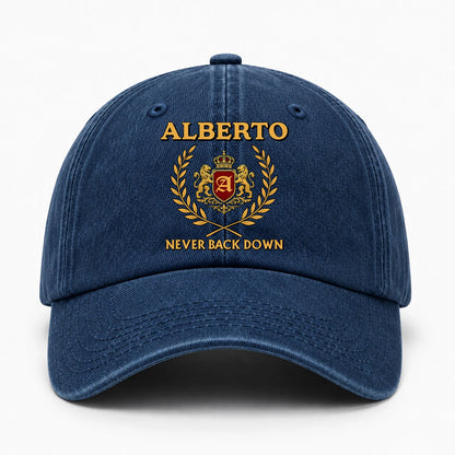 Never Back Down Royal Blue Denim Cap ALBERTO 13K1 C60PF