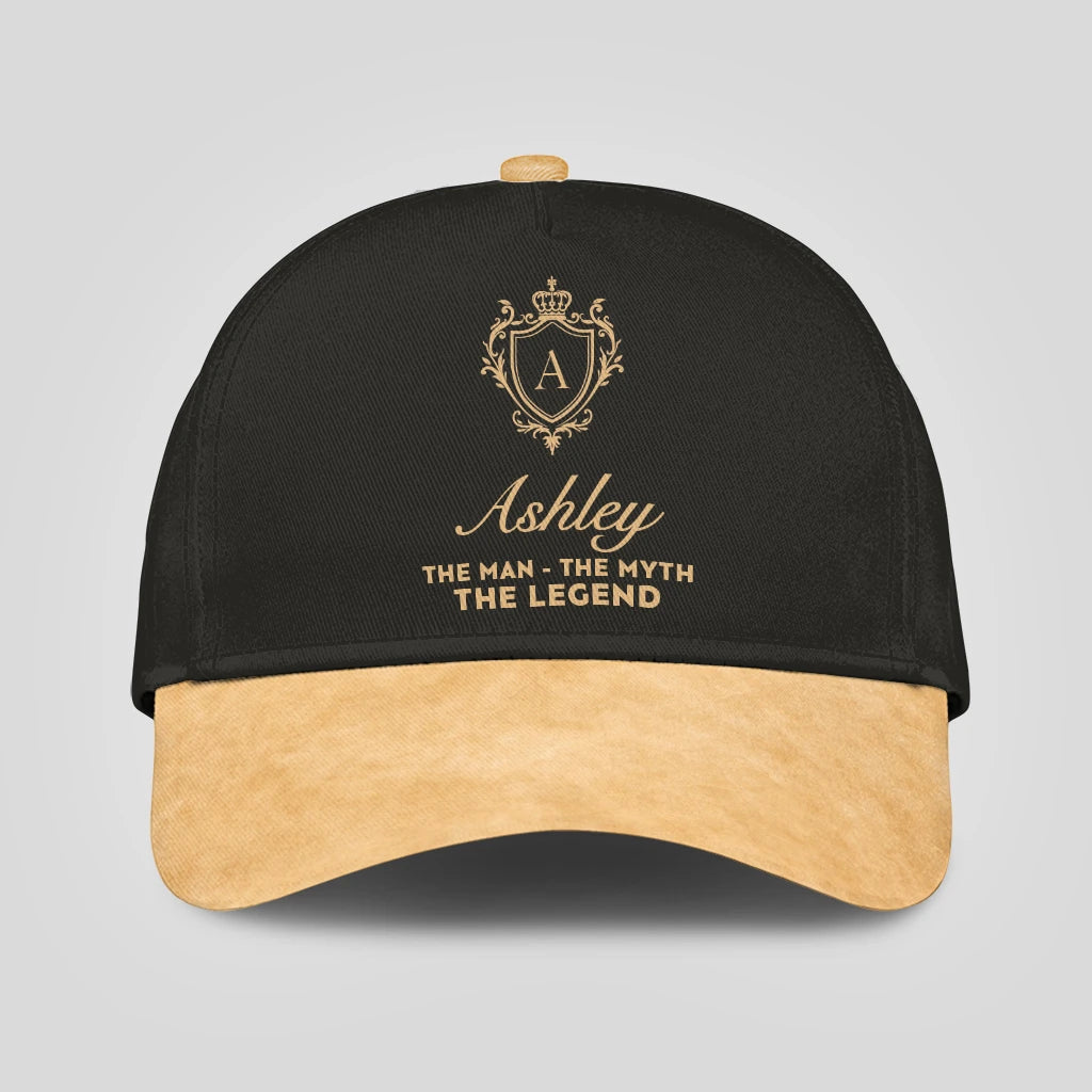 The Man The Myth The Legend Black And Champagne Gold Cap ASHLEY 13K1 C94PF