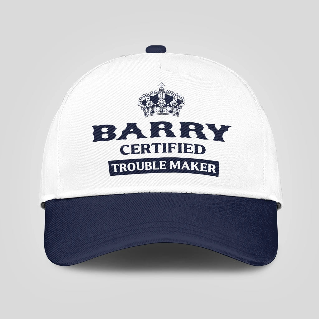 Certified Your Name Trouble Maker Washed Cap BARRY 13K1 C148PF