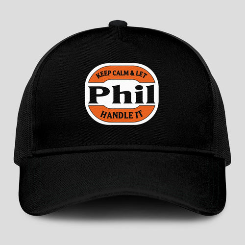 Keep Calm & Let Your Name Handle It Black Mesh Cap PHIL 13K1 C199PF