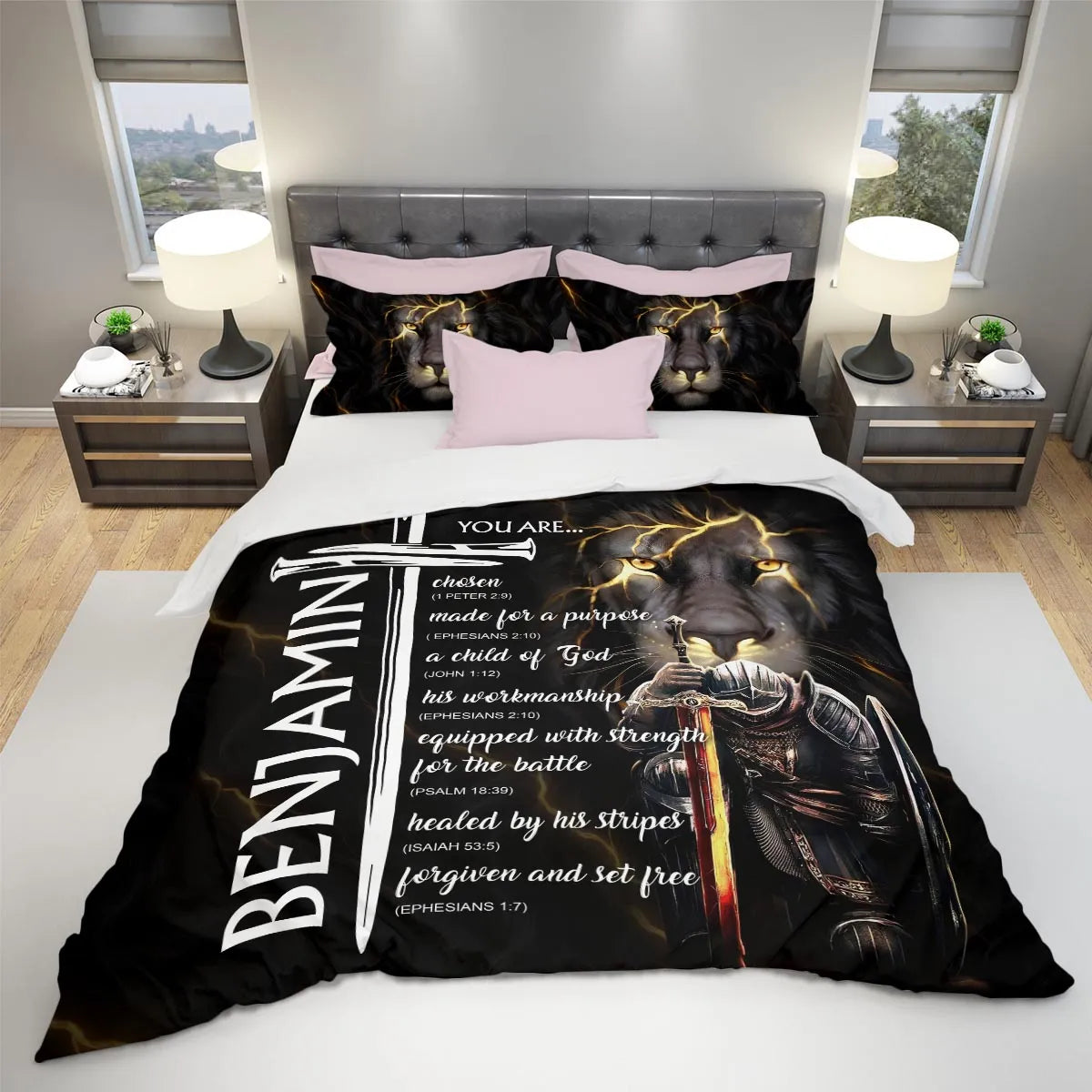 BENJAMIN Limited Edition Personalized Bedding Set 13K1-BS1