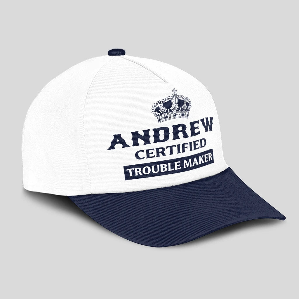 Certified Your Name Trouble Maker Washed Cap ANDREW 13K1 C148PF