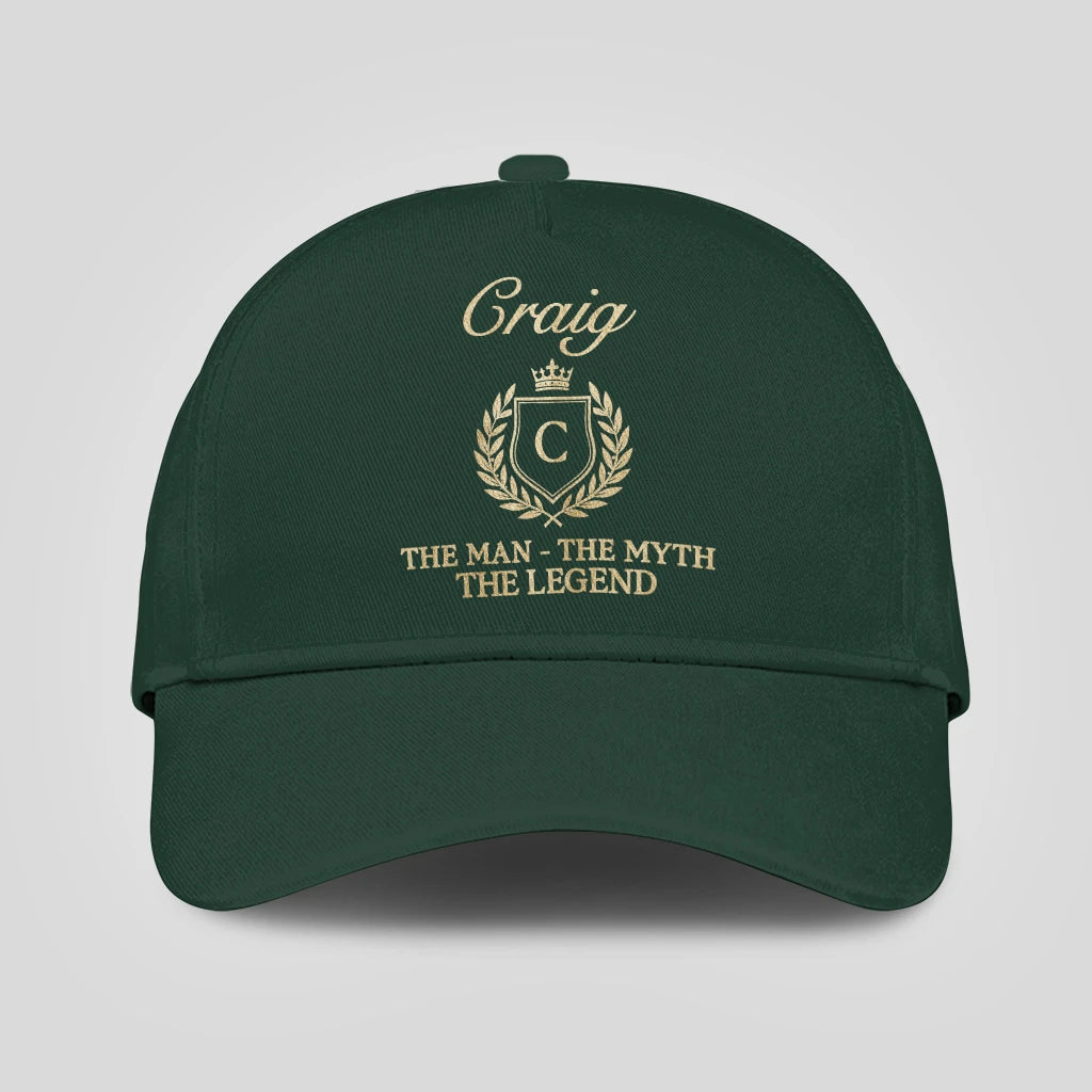 The Man The Myth The Legend Crest Forest Green Cap CRAIG 13K1 C159PF