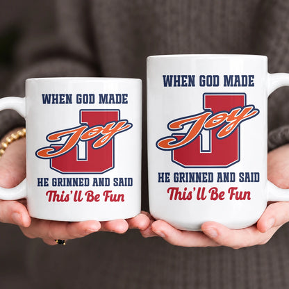 When God Made Your Name Personalized Baseball Mug JOY 13K1 MG07