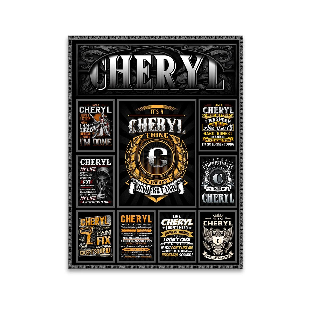 CHERYL Personalized Sponge Floor Mat – Custom Printed Home Decor 13K1-AR2