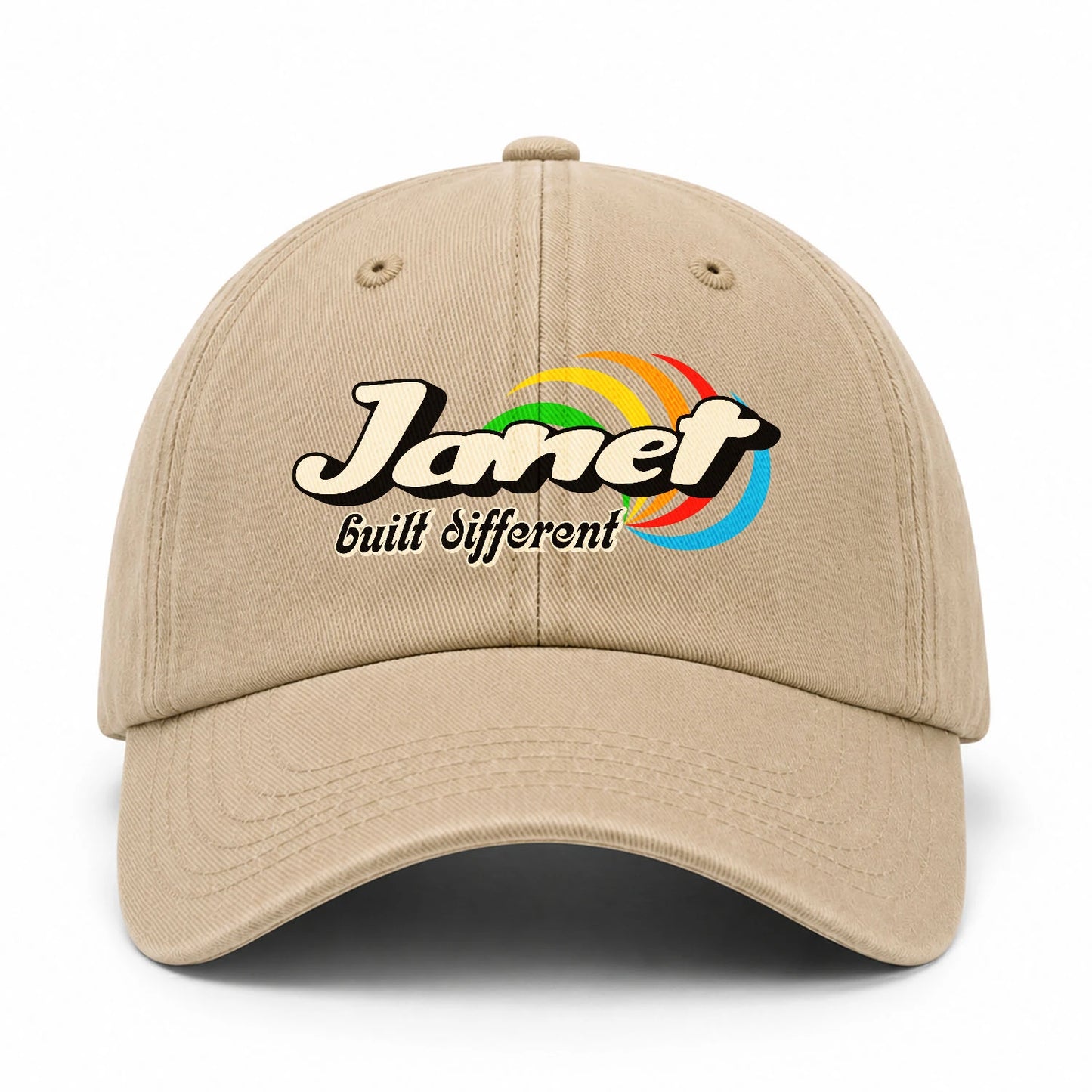 Your Name Built Different Retro Washed Cap JANET 13K1 C55PF