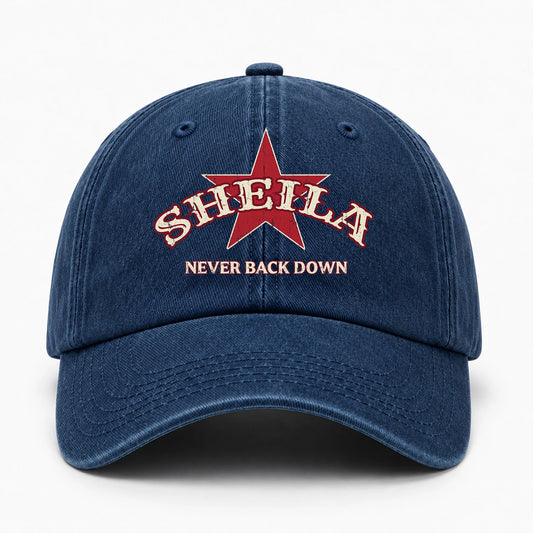Never Back Down Western Blue Denim Cap SHEILA 13K1 C61PF