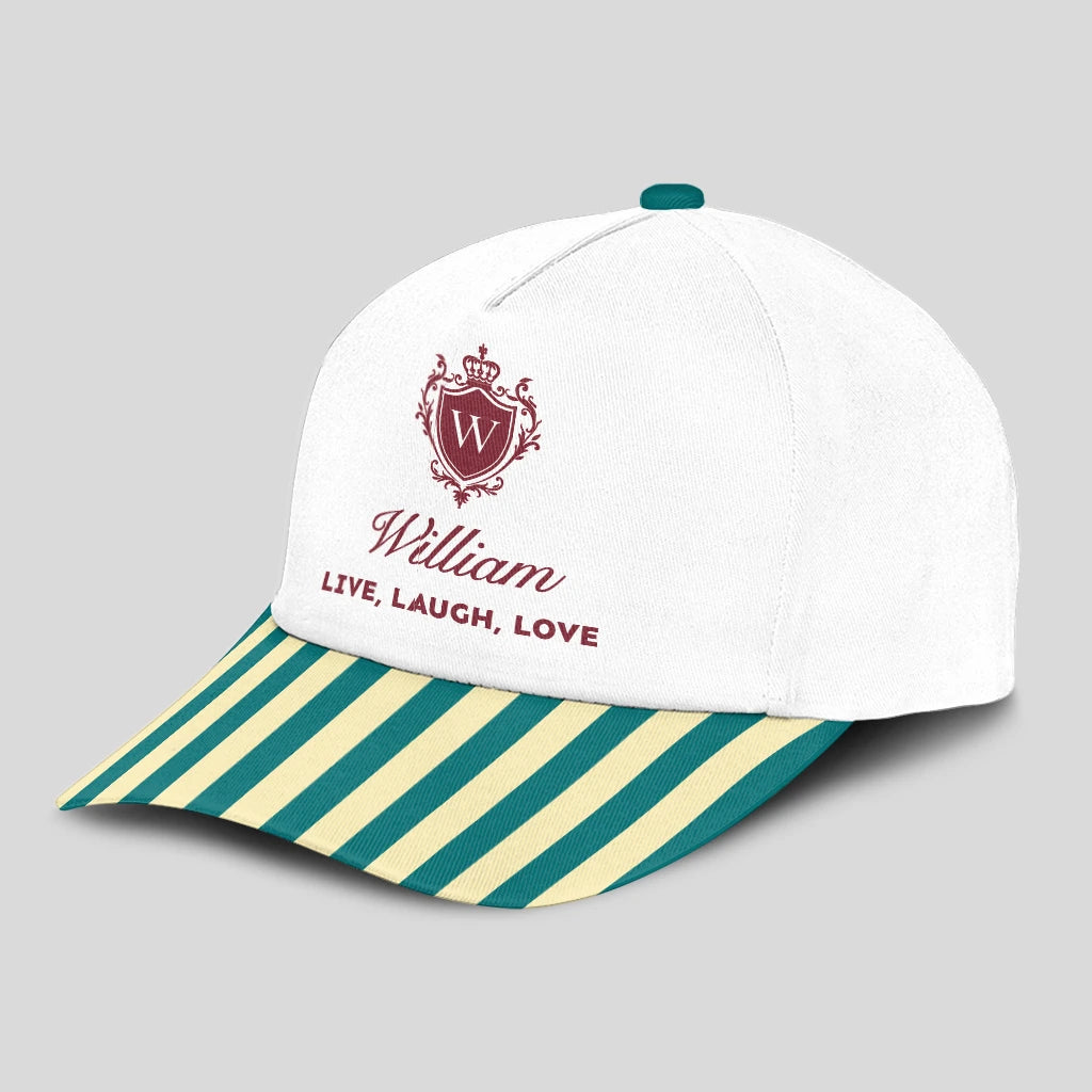 Live Laugh Love Green And Yellow Royal Cap WILLIAM 13K1 C122PF
