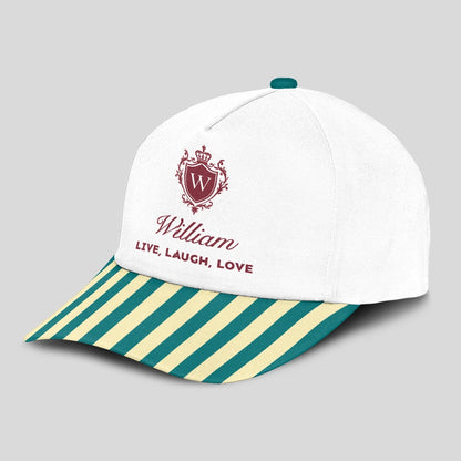 Live Laugh Love Green And Yellow Royal Cap WILLIAM 13K1 C122PF