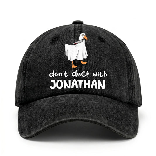 Don't Duck With Your Name Funny Washed Cap JONATHAN 13K1 C129PF