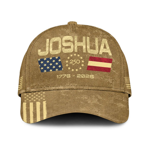 JOSHUA 13K1-C14PF 250th Anniversary Patriotic Baseball Cap 1776–2026