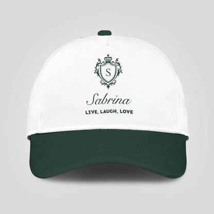 Live Laugh Love Elegant Blue And White Cap SABRINA 13K1 C90PF