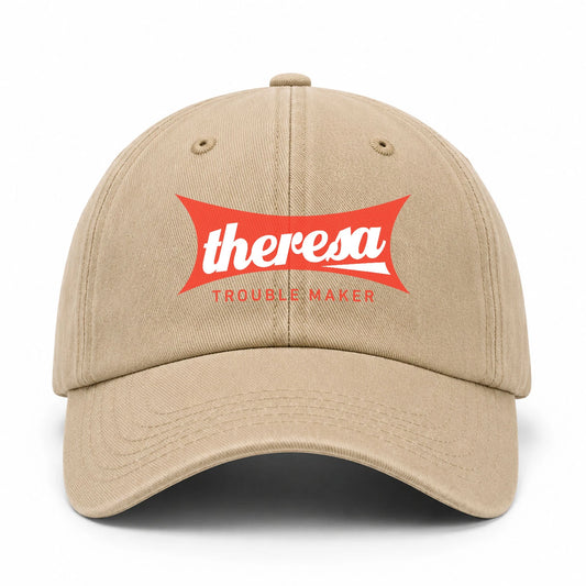 Trouble Maker Red Logo Washed Cap THERESA 13K1 C78PF