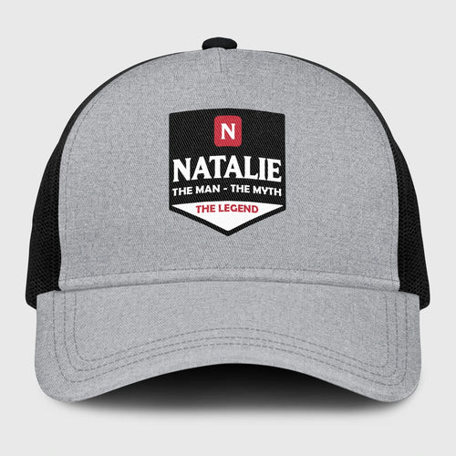 The Man The Myth The Legend Gray Mesh Cap NATALIE 13K1 C189PF