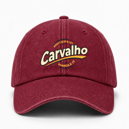 Keep Calm & Let Your Name Handle It Burgundy Washed Cap CARVALHO 13K1 C105PF