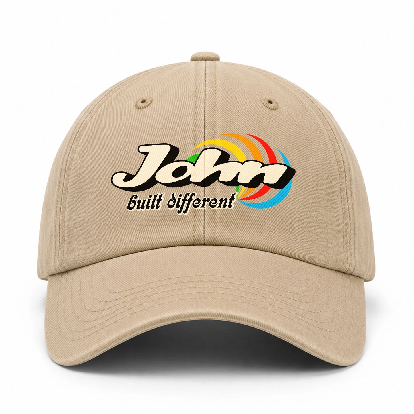 Your Name Built Different Retro Washed Cap JOHN 13K1 C55PF