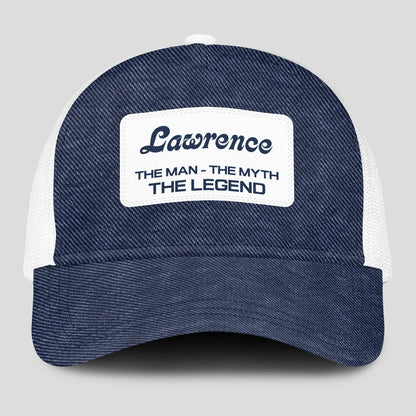 The Man The Myth The Legend Blue Denim Mesh Cap LAWRENCE 13K1 C194PF