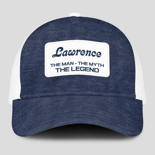 The Man The Myth The Legend Blue Denim Mesh Cap LAWRENCE 13K1 C194PF