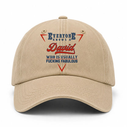 Everyone Knows A Your Name Who Is Usually Fucking Fabulous Washed Cap DAVID 13K1 C53PF