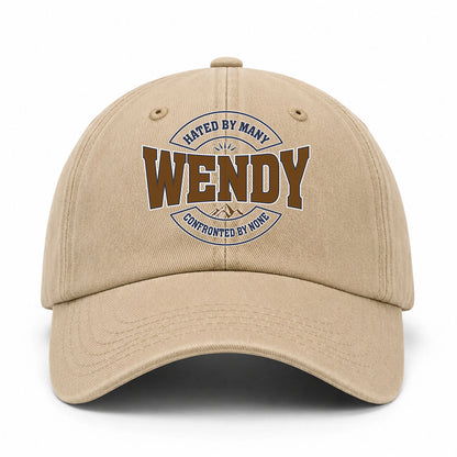 Hated By Many Confronted By None Washed Cap WENDY 13K1 C36PF