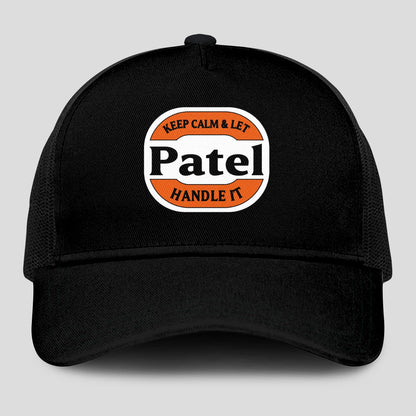 Keep Calm & Let Your Name Handle It Black Mesh Cap PATEL 13K1 C199PF